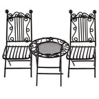 Iron Art Table And Chair Coffee Table And Chair Mini Model