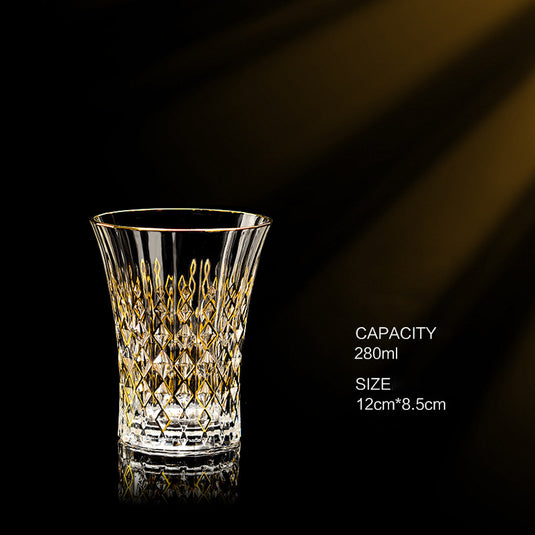 Verre à whisky CDA de luxe doré importé de France, cristal européen