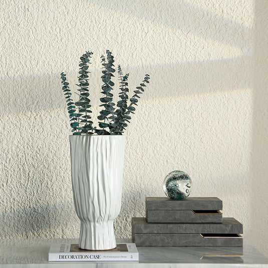 Nordic Home White Ceramic Trunk Vase