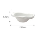 French Roll Edge Bowl New Bone China Shaped Dinner Plate