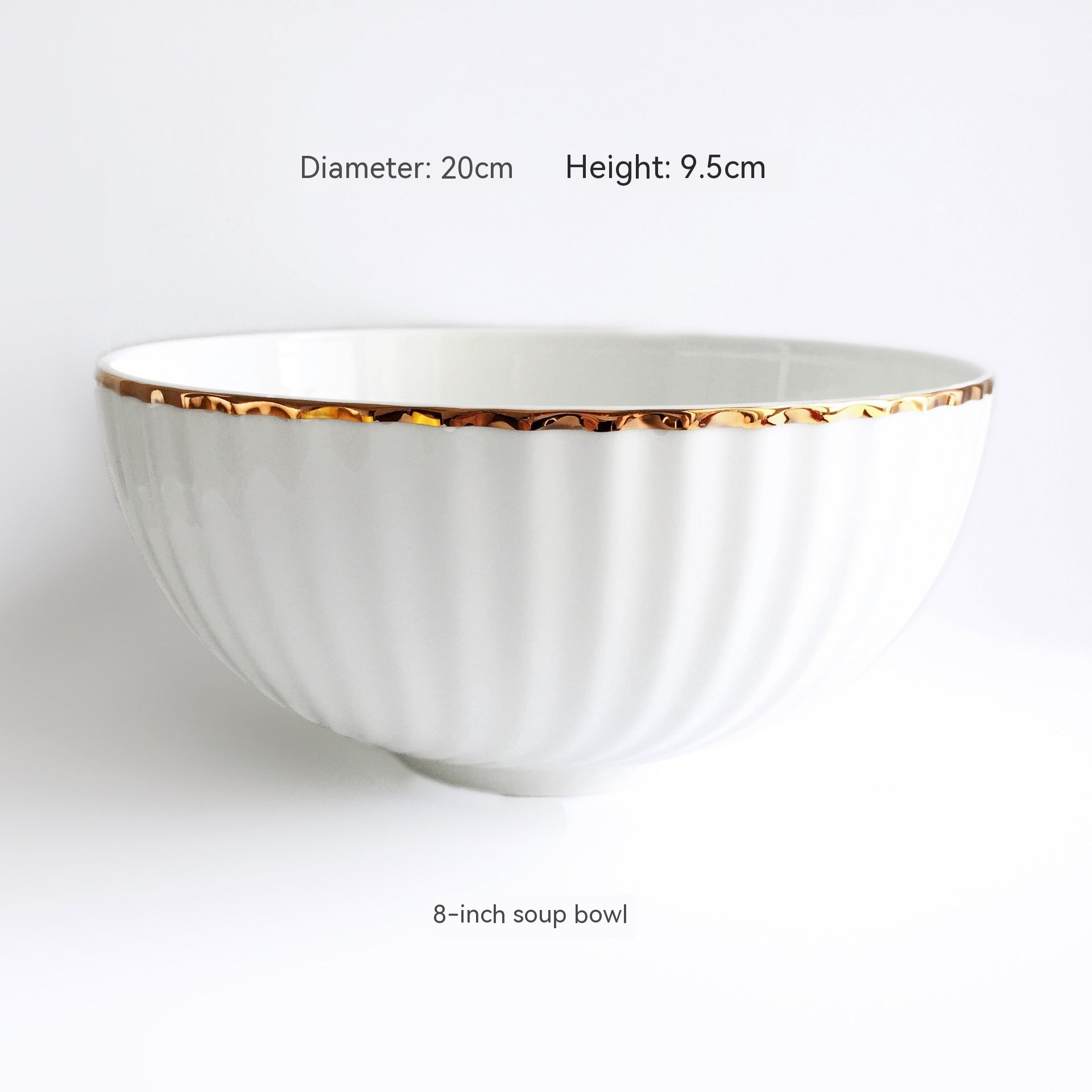 Golden Trim Bone China Western Cuisine Plate Household Dinner Plate Plate Dish Dishware Suit Combination Plate