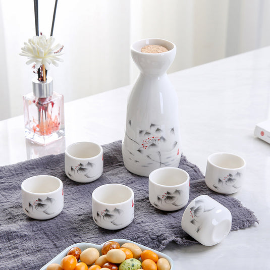 Creative Japanese Sake Sake Set Ancient Style Ceramic Set