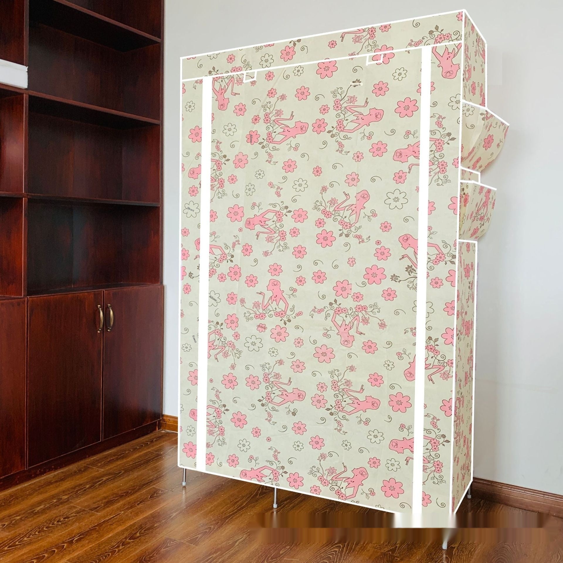 Metal Combination Simple Wardrobe Rental Room Steel Pipe Assembly Clothes Household Bedroom