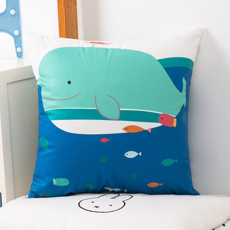 Simple Home Sofa Plush Double-sided Printing Pillow Cover Can Be Disassembled And Washed