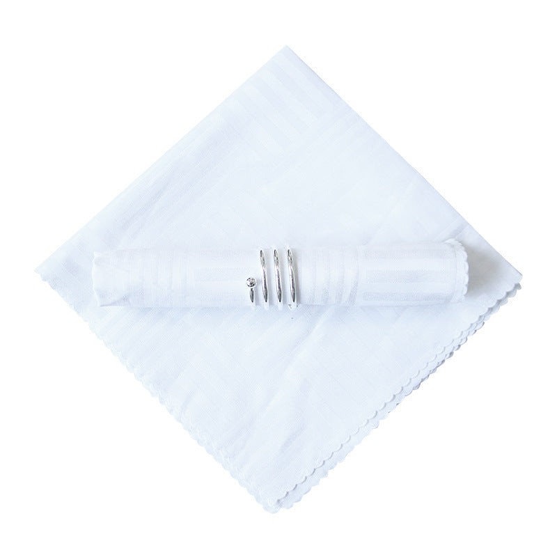 Square Folding Fabric Tablecloth Decorative Embroidery