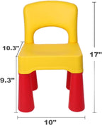 burgkidz Plastic Toddler Chair, Durable and Lightweight Kids Chair, 9.3" Height Seat, Indoor or Outdoor Use for Toddlers Boys Girls Ages 2 and Up - Grand Goldman