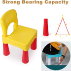 burgkidz Plastic Toddler Chair, Durable and Lightweight Kids Chair, 9.3" Height Seat, Indoor or Outdoor Use for Toddlers Boys Girls Ages 2 and Up - Grand Goldman