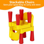 burgkidz Plastic Toddler Chair, Durable and Lightweight Kids Chair, 9.3" Height Seat, Indoor or Outdoor Use for Toddlers Boys Girls Ages 2 and Up - Grand Goldman