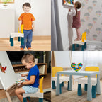 burgkidz Plastic Toddler Chair, Durable and Lightweight Kids Chair, 9.3" Height Seat, Indoor or Outdoor Use for Toddlers Boys Girls Ages 2 and Up - Grand Goldman