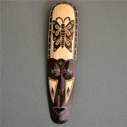 Solid Wood Carving Mask Creative Wall Decoration Pendant Handicraft