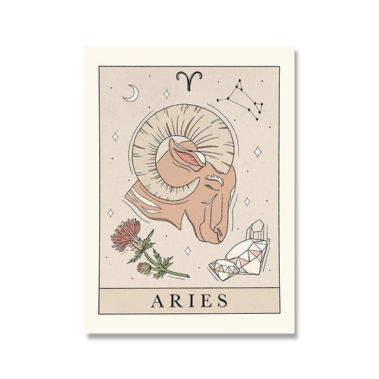 Vintage Tarot Cards Constellation Canvas Painting Poster