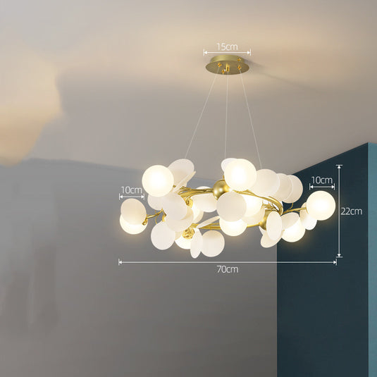 Lustre nordique moderne minimaliste pour salon et chambre à coucher