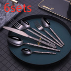 Embossed Textured Handle Steak Cutlery Western Cutlery - Grand Goldman