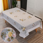 Hand Embroidered Coffee Table Rectangular Household Table Cloth