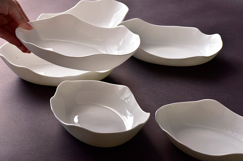 Creative Ultra-thin Bone China Irregular Salad Plate