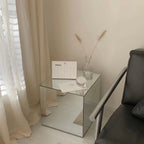 Mirror Acrylic Cube Coffee Table Side Table Simple Bedside Table Decorative Ornaments Shooting Props
