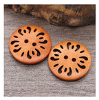 Natural Wood Dyed Lase Coat Sweater Cardigan Clothes Buttons
