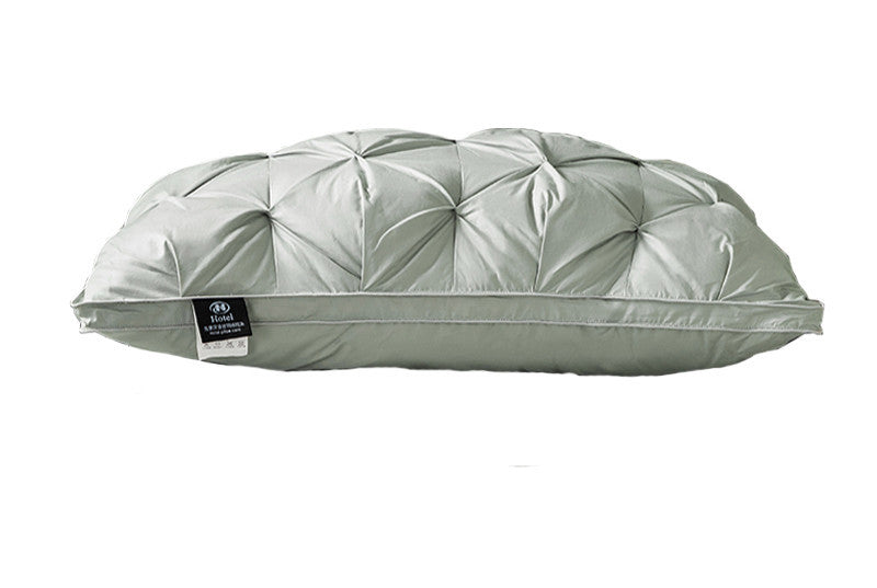 A Pair Of Feather Pillows And White Goose Single Neck Guards