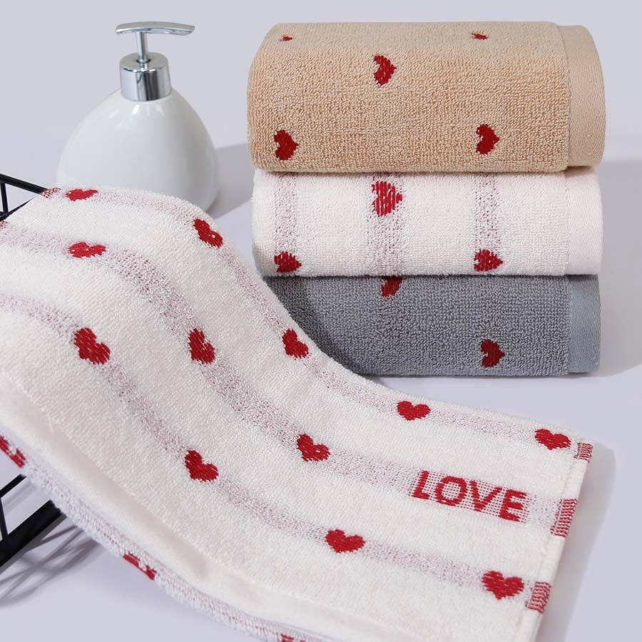 Pure Cotton Couple Embroidery Household Towels