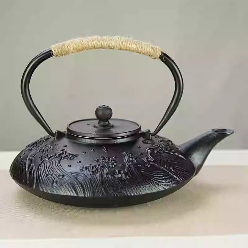 Handmade Iron Tea Pot With Strainer Water Pot Tea Making