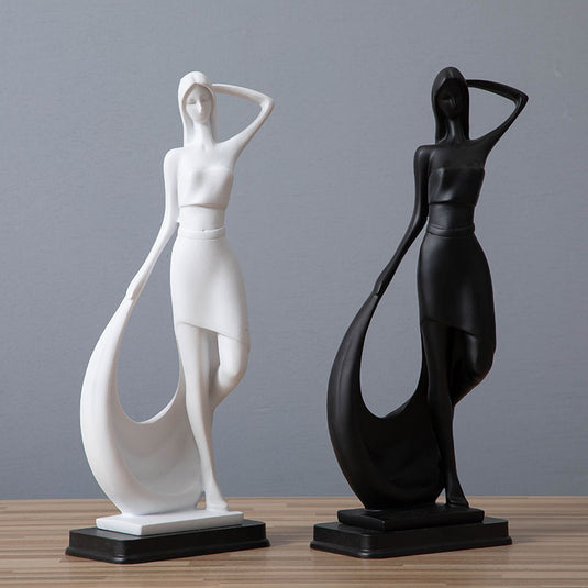 Sculpture nordique minimaliste abstraite moderne, Statue en résine, artisanat, décoration de la maison