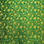 Green Gold Thread Pentagram Jacquard Fabric
