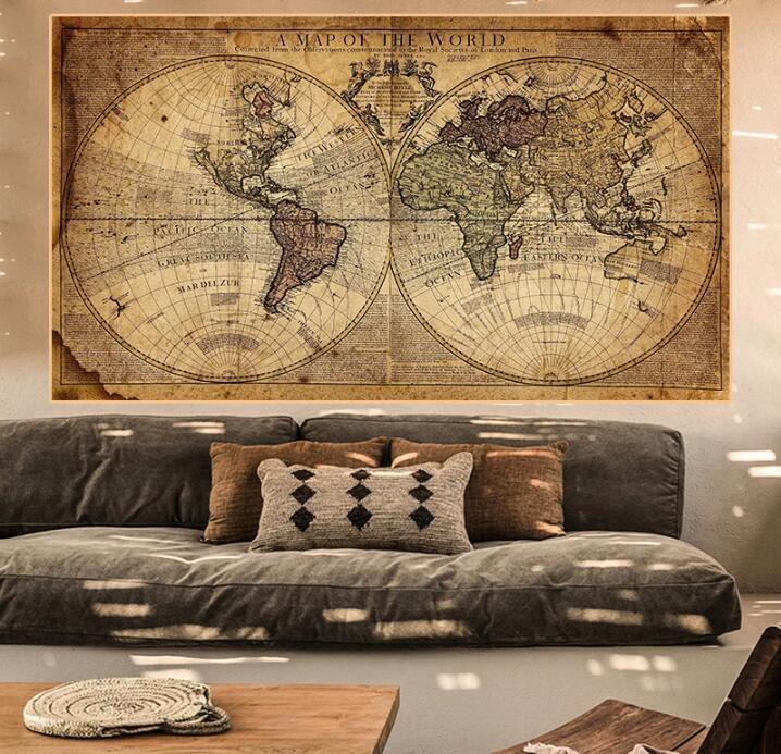 Canvas Earth Painting Living Room Poster Decoration