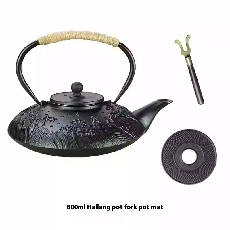 Handmade Iron Tea Pot With Strainer Water Pot Tea Making
