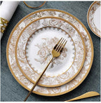 ceramic kitchen ware bone china dinner plate set porcelain tableware porcelain crockery dinnerware sets - Grand Goldman