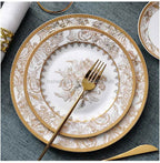 ceramic kitchen ware bone china dinner plate set porcelain tableware porcelain crockery dinnerware sets - Grand Goldman