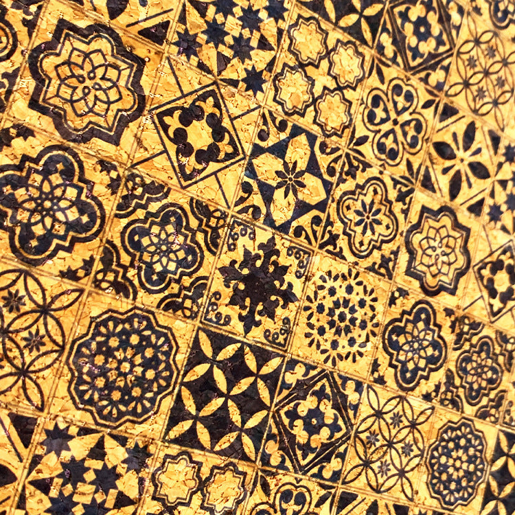 Natural Cork Leather Plaid Makeup Bag Hand Pulled Case Sofa Cork Fabric