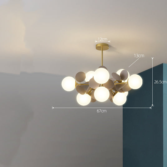 Lustre nordique moderne minimaliste pour salon et chambre à coucher