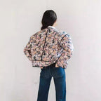 Women's Casual Printed Baggy Coat Jacket Long Sleeve Warm-keeping Cotton Clothing
