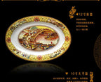 christmas Chinese bowl dishes set Jingdezhen Bone China dish glaze medium color 56 pieces  ceramic tableware moving gifts - Grand Goldman