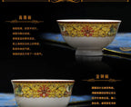 christmas Chinese bowl dishes set Jingdezhen Bone China dish glaze medium color 56 pieces  ceramic tableware moving gifts - Grand Goldman