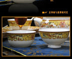 christmas Chinese bowl dishes set Jingdezhen Bone China dish glaze medium color 56 pieces  ceramic tableware moving gifts - Grand Goldman