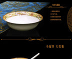 christmas Chinese bowl dishes set Jingdezhen Bone China dish glaze medium color 56 pieces  ceramic tableware moving gifts - Grand Goldman