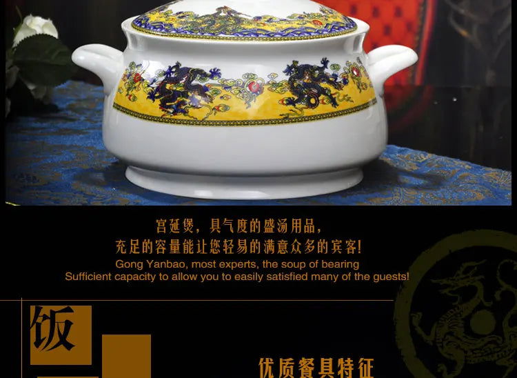 christmas Chinese bowl dishes set Jingdezhen Bone China dish glaze medium color 56 pieces  ceramic tableware moving gifts - Grand Goldman