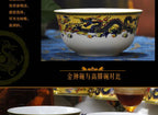 christmas Chinese bowl dishes set Jingdezhen Bone China dish glaze medium color 56 pieces  ceramic tableware moving gifts - Grand Goldman