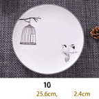 Bone China Dish Deep Plate Shallow Creative European Style