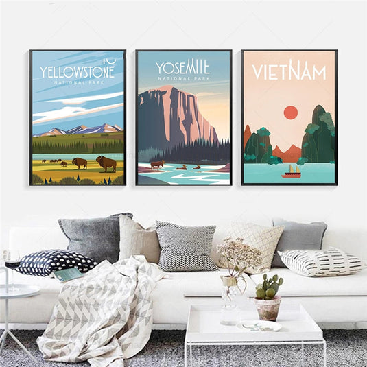 Travel Canvas Painting Art Poster Home Decoration