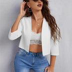 Women's Elegant Solid Color Casual Short Jacket