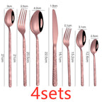 Embossed Textured Handle Steak Cutlery Western Cutlery - Grand Goldman