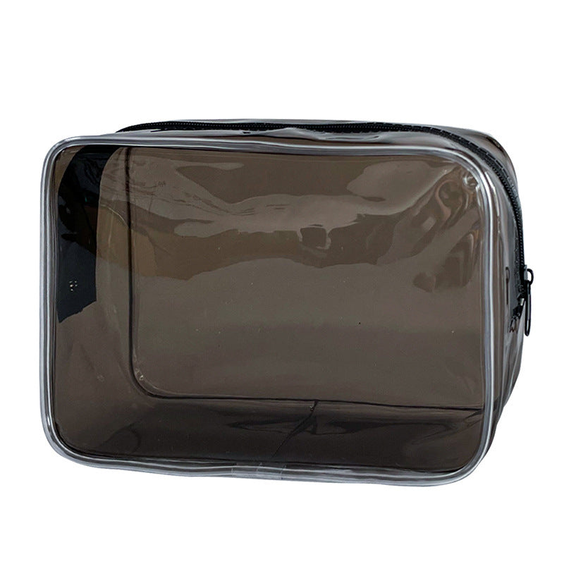 In Stock Solid Color Transparent Cosmetic Bag Large Capacity Convenient And Simple Storage Bag