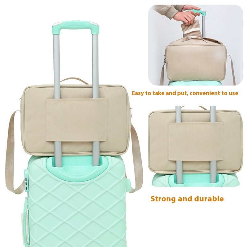 Folding Travel Bag Leather Case Hanging Storage Bag Single Shoulder Portable