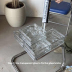 Glass Bricks Coffee Table Diy Material Package Handmade Crystal Brick Coffee Table