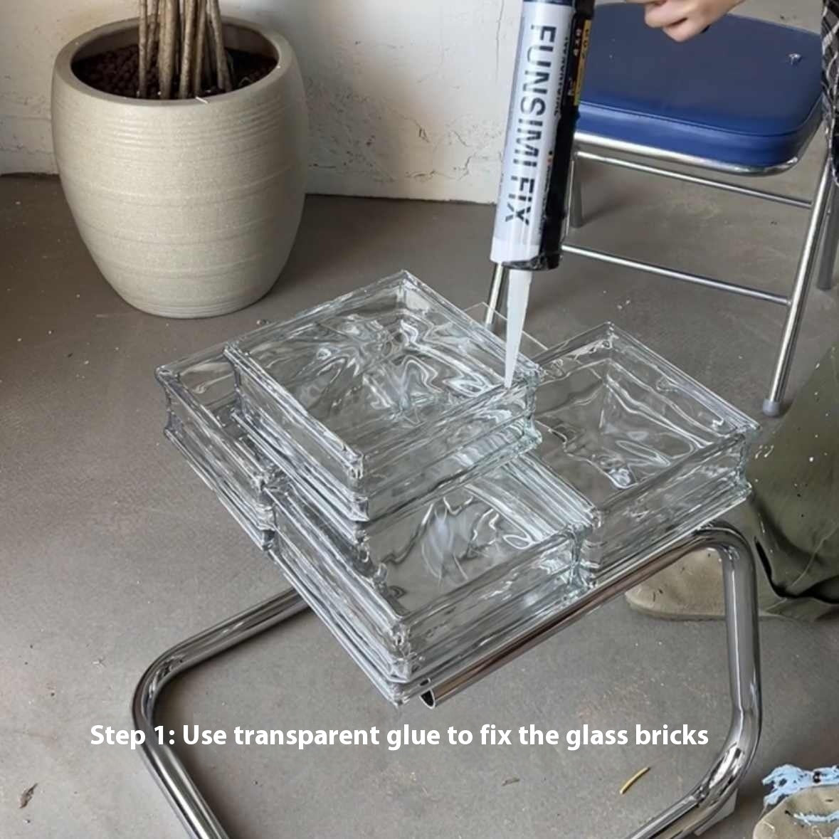 Glass Bricks Coffee Table Diy Material Package Handmade Crystal Brick Coffee Table