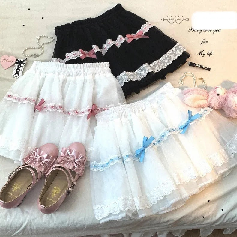 Lace Ribbon Lace Skirt