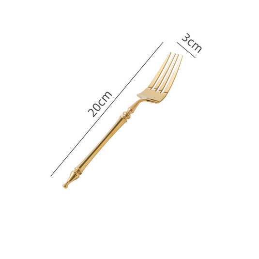 Steak Golden Knife Fork And Spoon Three-piece Set