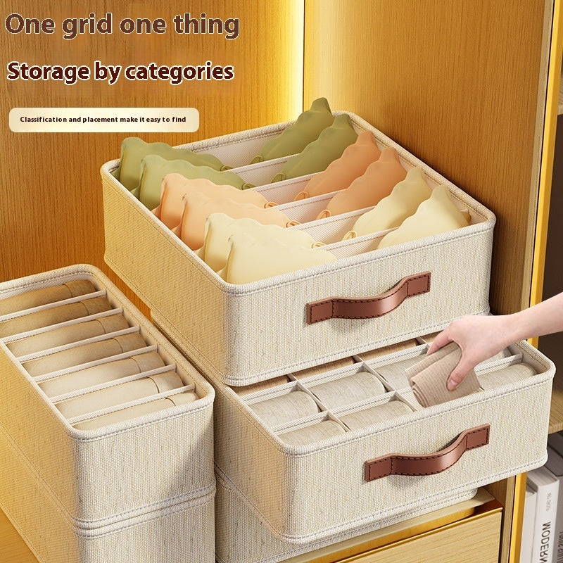 Multifunktionel opbevaringsboks til undertøj til hjemmet soveværelse skuffe til underbukser compartment